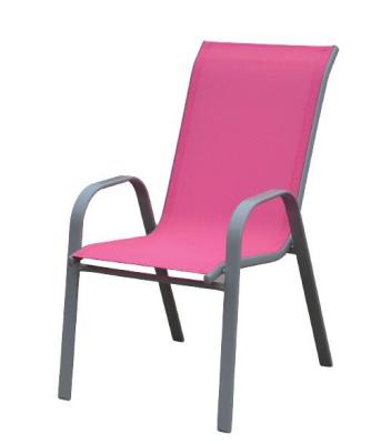 China Dining furniture outdoor furniture garden used patio stacking steel sling textilener chair for sale