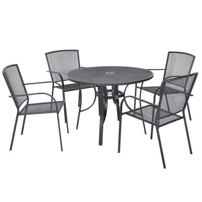 China Outdoor garden set Zhe Jiang lin hai steel mesh table and chairs garden patio furniture for sale