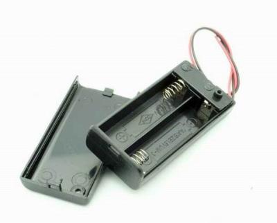 China 3V 2AA 2AAA plastic battery holder with cover switch/lead wire/pins/snap connector/9v 2AA 2AAA from jst for sale