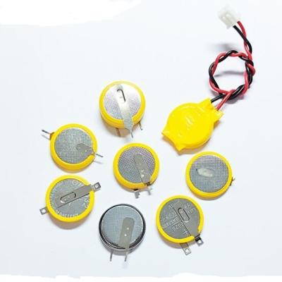 China 3v toys lithium LiMnO2 coin cell button battery CR1220 with solder tags pins tags terminal for sale