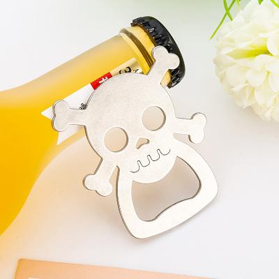 China Zinc Alloy Metal Personalized Beer Bottle Opener Wedding Gift Favors For Halloween Event Gifts for sale