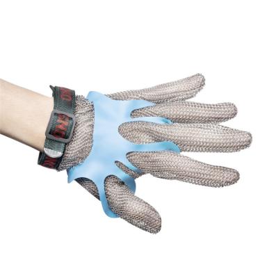 China Easy Closure Butcher Cut Hand Protected Safety Safety Steel Metal Mesh Gloves for sale