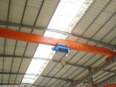 China Steel Structure Electric Hoist Single Girder Crane , 1 Ton Single Beam Overhead Crane for sale