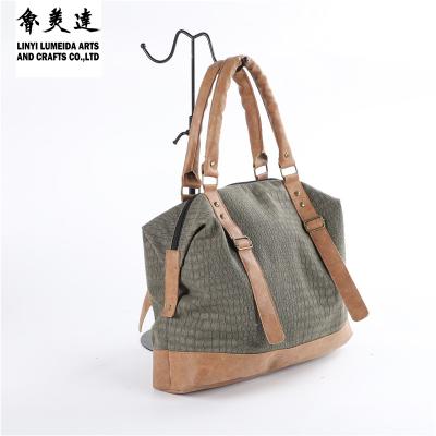 China Factory Supply Leather Eco Friendly Cotton Around Canvas Custom Tote Bag for sale