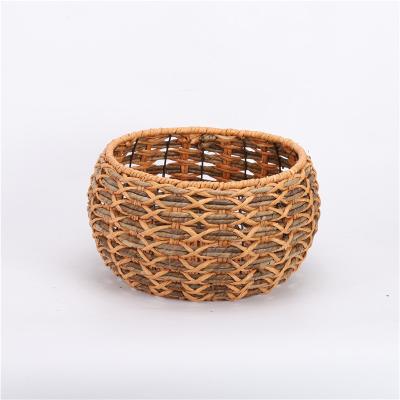 China New Style Sustainable Grass Basket Storage Woven Basket Handmade Wall Basket For Home Decoration for sale