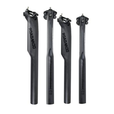 China Mountain Bike Seatpost T800 Carbon Fiber Seatpost 27.2/31.6mm Cutoff Wind MTB Ultralight Bicycle Seatpost 31.6/27.2x350mm/400mm for sale