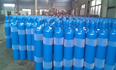 China Blue Color Customized Seamless Steel Compressed Gas Cylinder 8L - 22.3L ISO9809-3 for sale