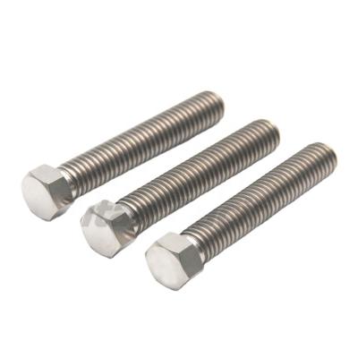 China Gr5 Hexagon Titanium Gr5 Titanium Set Screw Head Hex Bolts DIN933 for sale