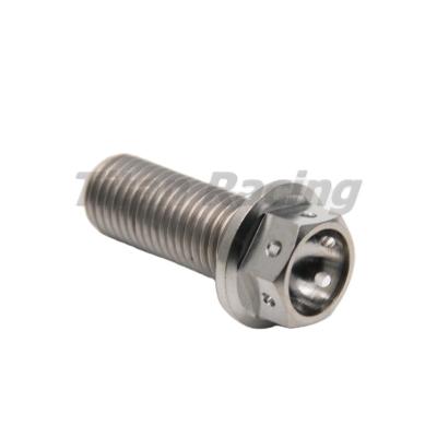 China Automotive Automobile Titanium Hex Drilled Head Flange Bolt for sale