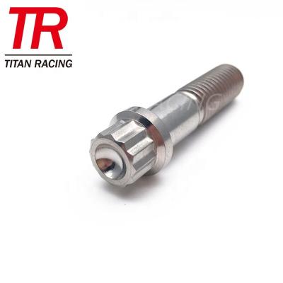 China automatic & Motorcycle Auto & High Tensile Strength Gr5 Motorcycle Titanium 12 Point Flange Bolts Screw To Racing Parts for sale