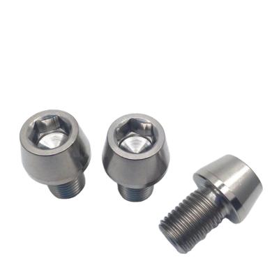 China High Quality Corrosion Resistance Factory Cost Gr5 Titanium Taper Head Bolt Machine Screw Fasteners Gold Bolts Motorcycle for sale