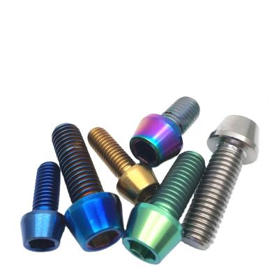 China Motorcycle High Quality Hot Selling Titanium Fasteners Taper Head Bolt Ti6Al4V Titanium Bolt Screws Titanium Motorcycle for sale