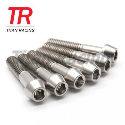 China Automobile China Factory M6 GR5 Titanium Taper Head Bolts For Racing Parts for sale