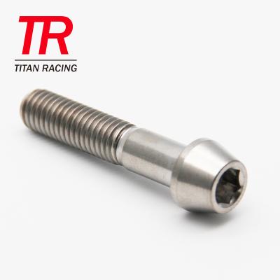 China Hot Sale Bicycle Seat Post Fasteners GR5 Titanium Bicycle Taper Head Bolts m5 for racing parts for sale