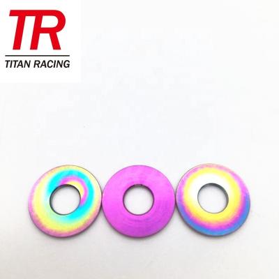 China Flat Gr5 Colored Flat Gaskets Titanium Flat Drilled Pipe for sale