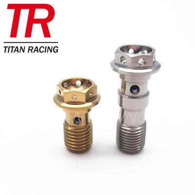 China Hot Selling Titanium High Tolerance Gr5 Fasteners Banjo Bolt Banjo Bolt Oil Drain Screw Cavity Screw Engine Brand Cars for sale