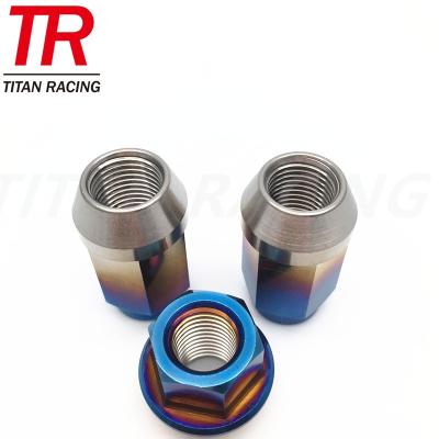 China Automotive Industry M12*1.5 M14*1.5 CNC Lug Nuts Support Open End Gr5 Nuts Titanium Wheel Nuts for sale