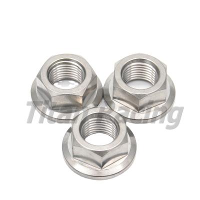 China DIN6923 Automotive Automotive Industry Titanium Nuts Hex Nuts With Flange m6x1.0 for sale