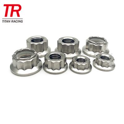 China Automotive Gr5 Titanium Alloy 12 Point Flange Nut for sale