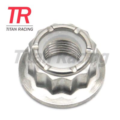 China Tensile Performance M12 NYLON Titanium NYLON Locknut Self Locking CNC Nylon Flange NYLON 5 x 1.25 Ti GR for sale