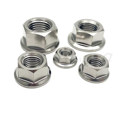 China Silver Automotive Industry M8x1.25 Hex Bolt Titanium Head Flange Nut , DIN 6923 for sale