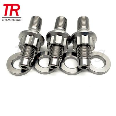 China Popular Titanium Alloy M10 GR5 Titanium Bolts And Nuts Stud Miscellaneous Kit For Auto Parts for sale