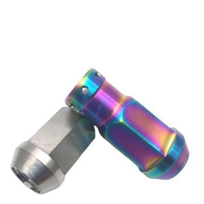 China Hot Sale Factory Price Motorcycle Fasteners Gr5 Burning Blue Titanium Wheel Lug Nuts Flange Head Racing Car Motorcycle for sale