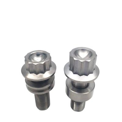 China Motorcycle Factory Price Titanium Fasteners Gr5 Wheel Lug Screw 28mm Gold Bolts High Quality Racing Car for sale