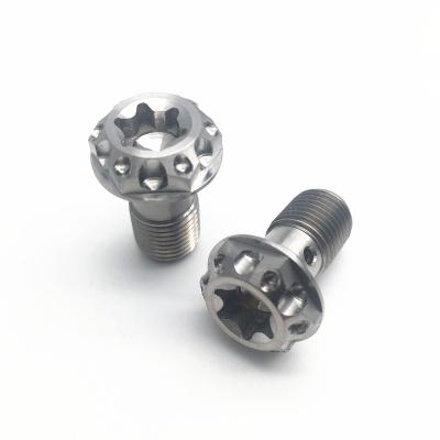 China Road Motorcycle Titanium Banjo Bolts Screw With Bleed Valve m10x1.0/1.25mm for sale