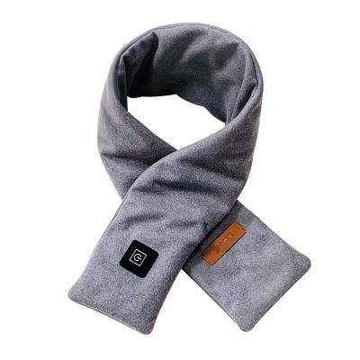 China Customized USB Heater by Fleece Linen Cotton Graphene Heating Scarf, Neck Protector, Retro Men and Women Smart Electric Neck Heating Scarf for sale