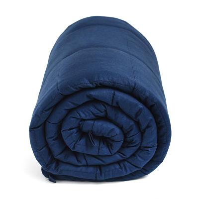 China Disposable Blue Color Cotton Worry Weighted Blanket With High Quality Cotton Material for sale