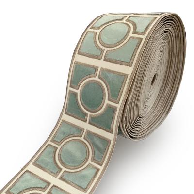 China Hot Sale Luxury Water Soluble Polyester Home Textile Fabric Tape Embroidery Trim for sale