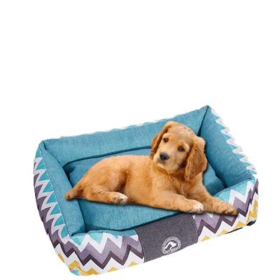 China Stocked china new top quality custom made pet bed sofa polyester fiber bed for pets for sale