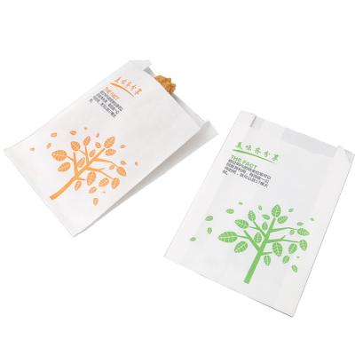 China Custom Logo Portable Food Packaging Recyclable Degradable And Simple Small Street Bag for sale