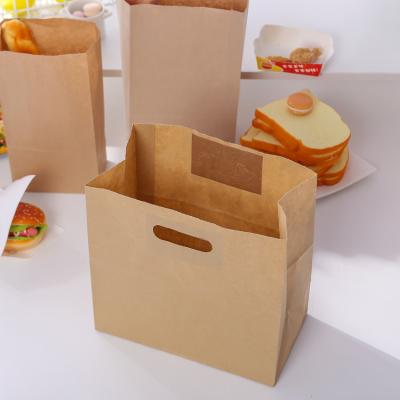 China Recyclable Custom Simple And Practical Printed Stand Up Brown Kraft Paper Bag For Food Pouch / Kraft Paper Snack Candy Bag for sale