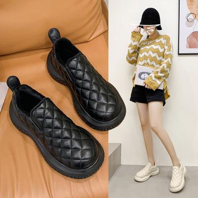 중국 new arrival plus velvet waterproof casual sports women's shoes slip on flat women shoes sneaker 판매용