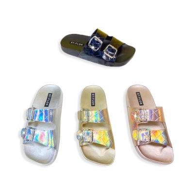 China Logo Indoor Outdoor Slipper Shoes For Men And Women Blank Slipper Slide PEVA for sale