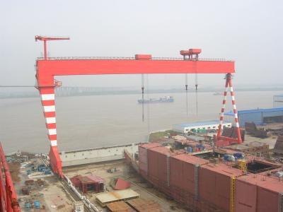 China 300 Ton Electric Shipbuilding Gantry Crane For Construction Of Hull Section for sale