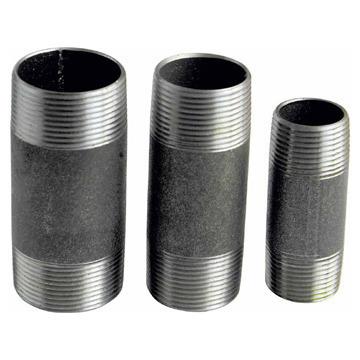 China Black Male Threaded Steel Pipe Nipple Equal for sale