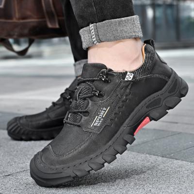 China Men's Autumn And Winter Leather Shoes Outdoor Casual Sports Link Front Height Increasing Shoes Fitness Waterproof Walking Shoes for sale