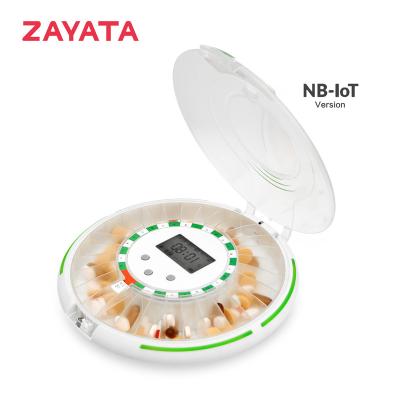 China ABS ZAYATA NB-IOT Technology Case Automatic Circular Pill Dispenser For Seniors for sale