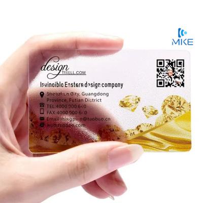 China Waterproof / Waterproof PVC Transparent Clear Plastic Business Card for sale