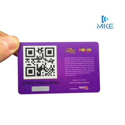 China Waterproof / Waterproof Scratch PVC Plastic Cards Printing qr code for sale