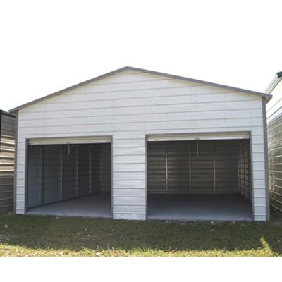 China Waterproof Prefab Metal Steel Structure Parking Lot Shed Cars Garage for sale