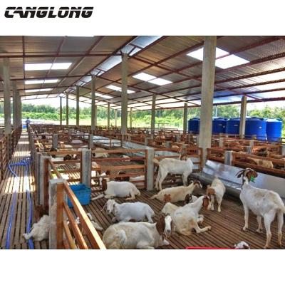 China Prefab House Steel Structure House Goat Farm Shed for sale