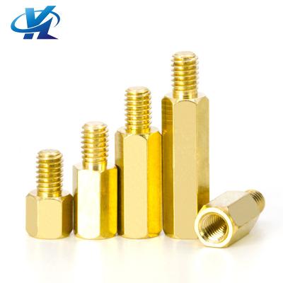 China Brass Hex Screw Bolt With Internal Thread, Brass Male and Female Screw Bolt,Brass Standoffs for sale