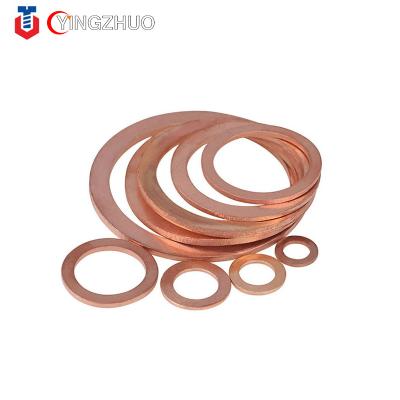 China High Quality OEM Custom Size 22mm Copper Gasket Solid Copper Seal Washer for sale