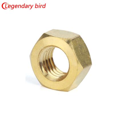 China Custom hardware M8 M10 M12 M20 Brass Hex Nut DIN933 Copper Nut for sale