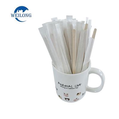 China Wholesale Disposable Wooden Coffee Stirer Coffee Stick Sustainable Natural Environment Friendly for sale