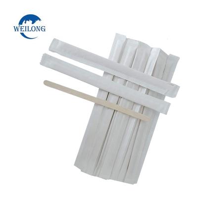 China Sustainable Disposable Custom Coffee Stick Birch Wood Coffee Stirrer for sale